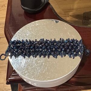 Elegant Blue Beaded Bracelet